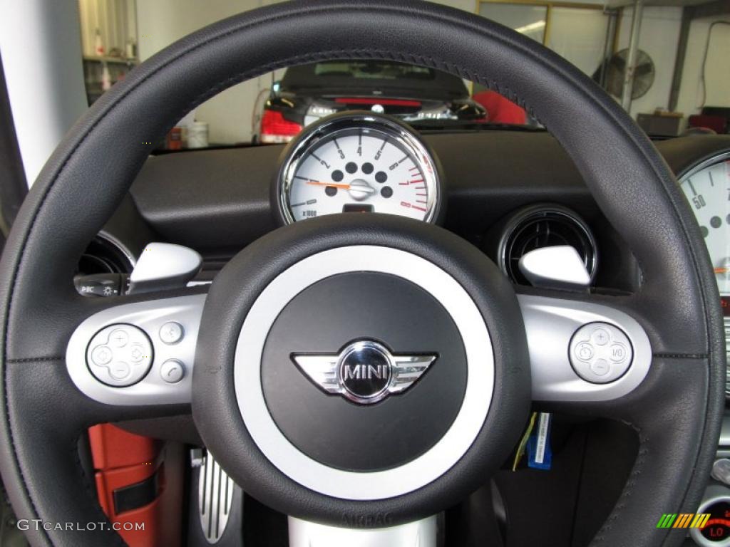 2008 Mini Cooper S Hardtop Lounge Redwood Steering Wheel Photo #38657774