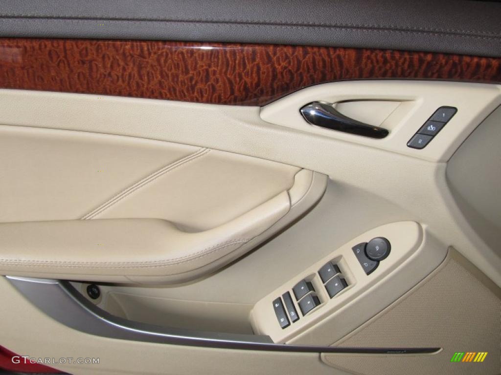 2008 Cadillac CTS Sedan Cashmere/Cocoa Door Panel Photo #38658914