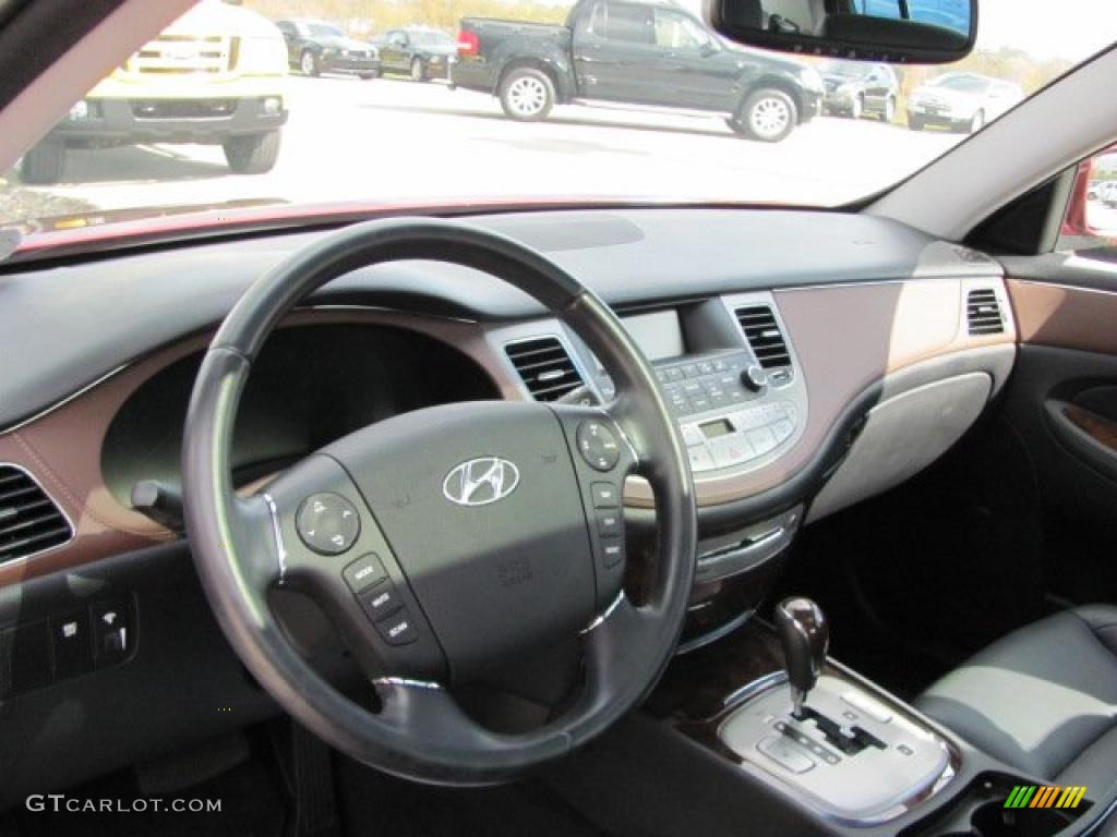 Black Interior 2009 Hyundai Genesis 3.8 Sedan Photo #38660246