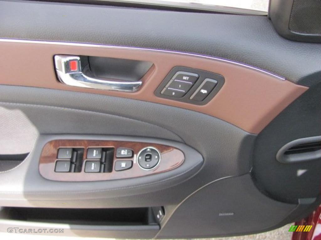 2009 Hyundai Genesis 3.8 Sedan Black Door Panel Photo #38660274