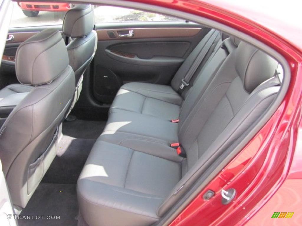 Black Interior 2009 Hyundai Genesis 3.8 Sedan Photo #38660382
