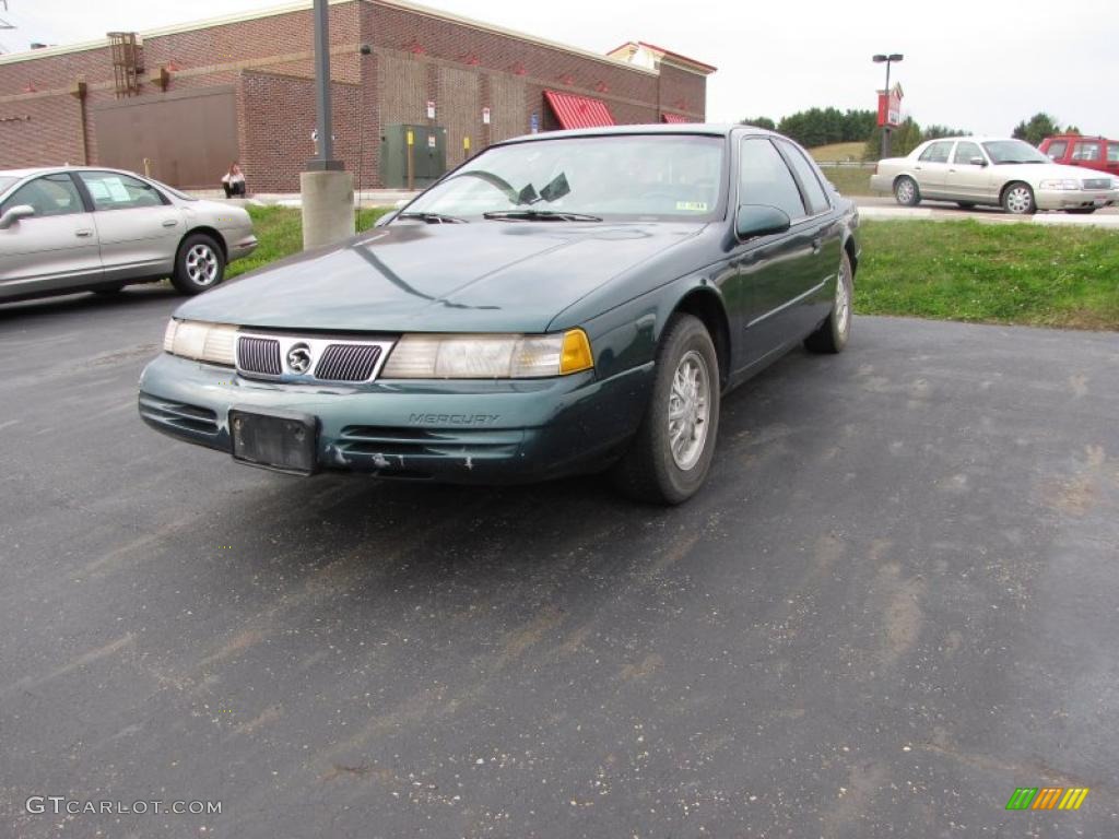 1995 Cougar XR7 V6 - Deep Jewel Green Metallic / Gray photo #2