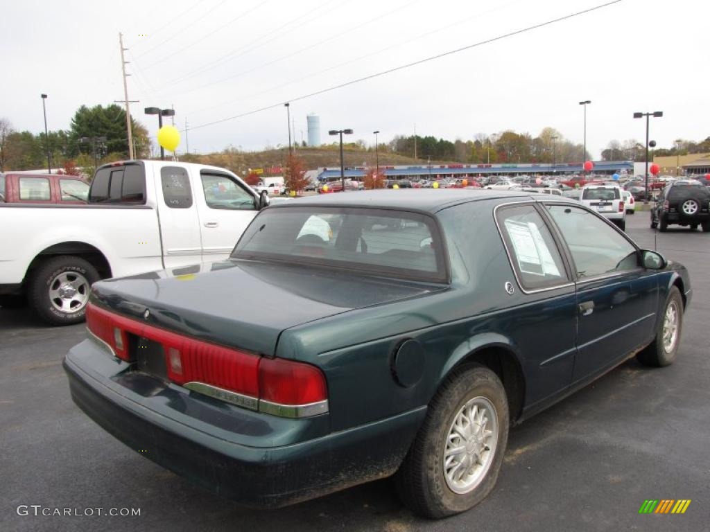 1995 Cougar XR7 V6 - Deep Jewel Green Metallic / Gray photo #4