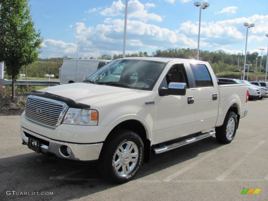 White Sand Tri-Coat 2008 Ford F150 Lariat SuperCrew 4x4 Exterior Photo #38661622