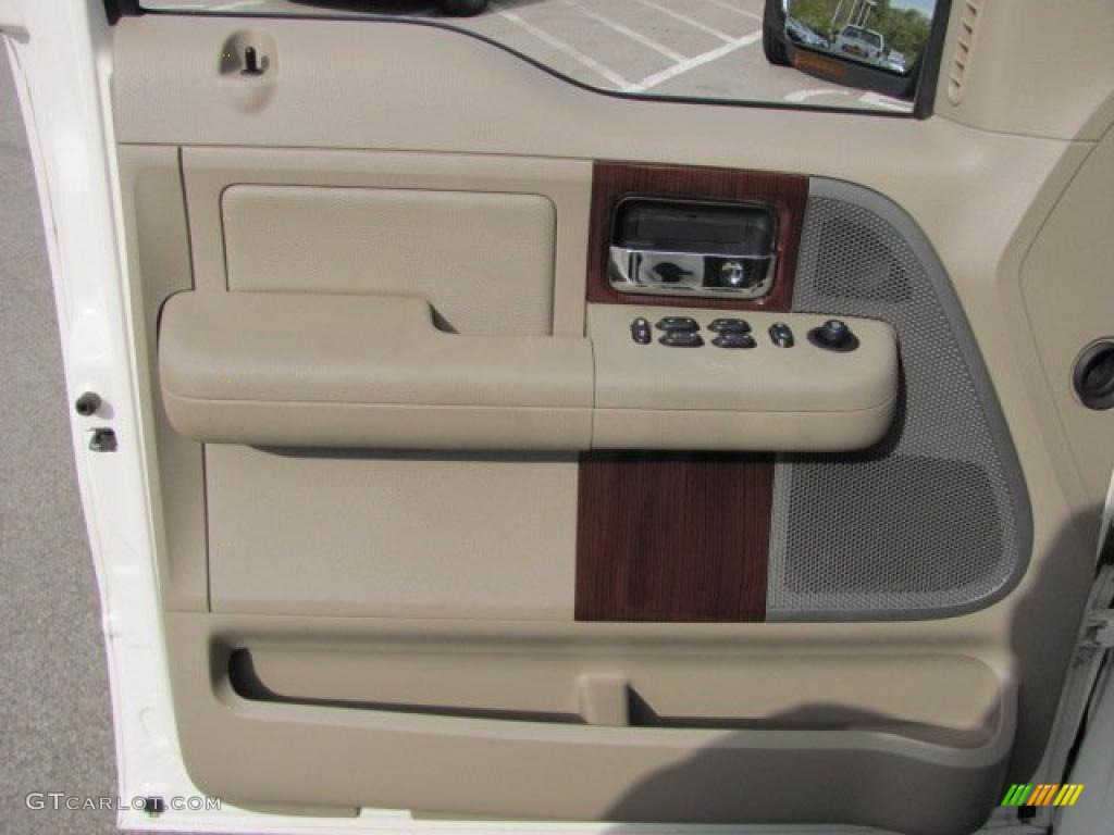 2008 Ford F150 Lariat SuperCrew 4x4 Tan Door Panel Photo #38661818