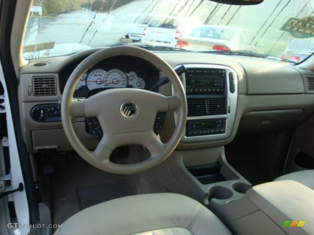 2004 Mountaineer V8 Premier AWD - Ceramic White Pearl / Medium Dark Parchment photo #11