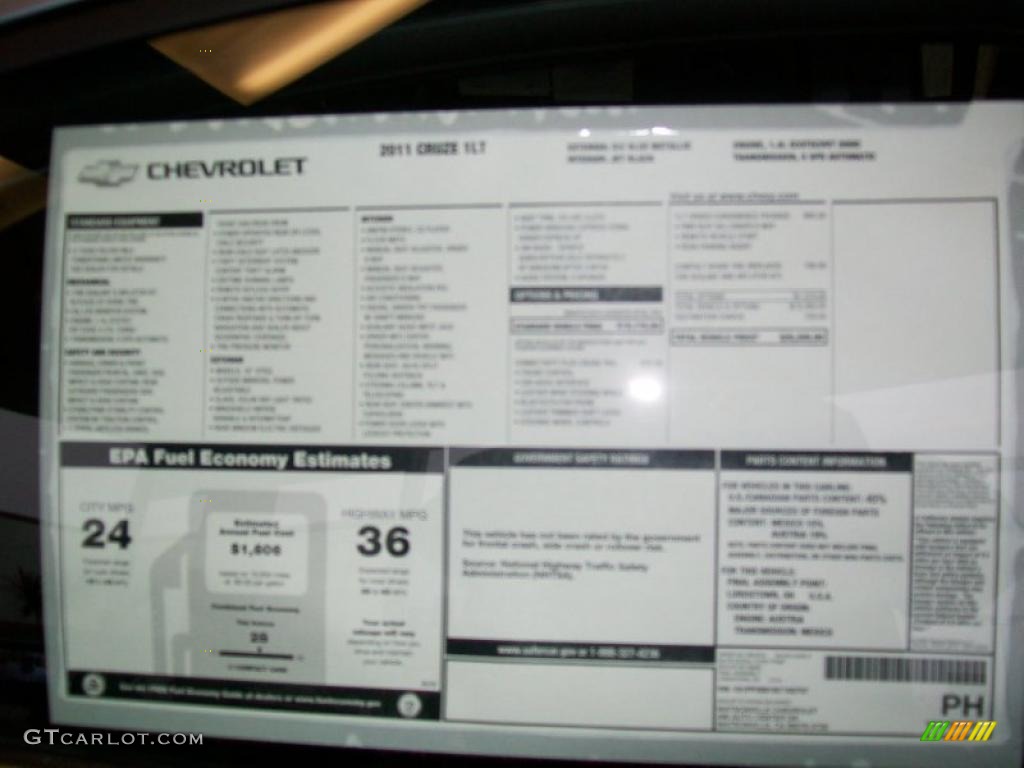 2011 Cruze LT - Ice Blue Metallic / Jet Black photo #24