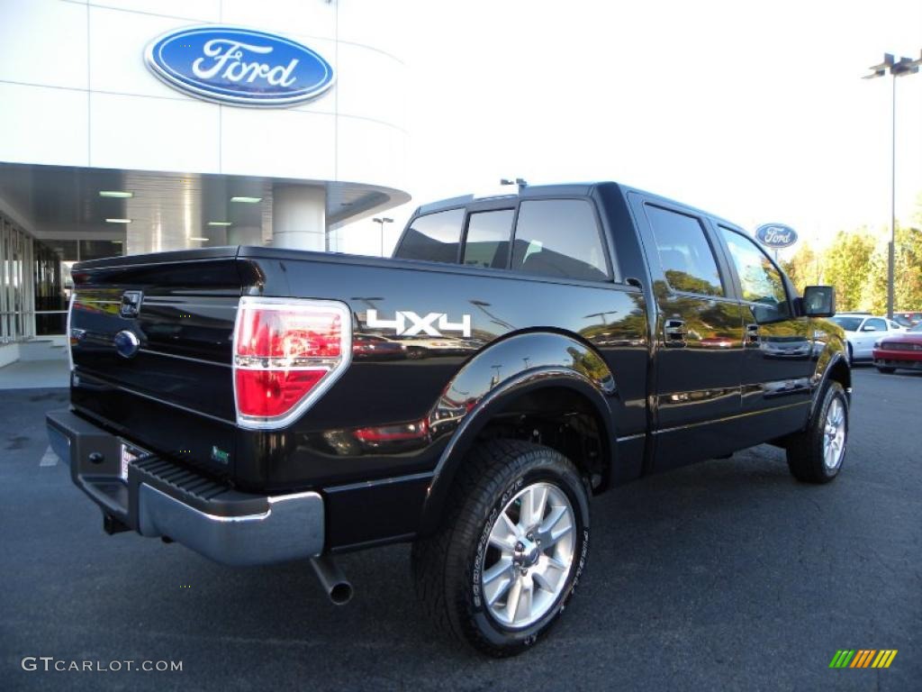 2010 F150 Lariat SuperCrew 4x4 - Tuxedo Black / Tan photo #3