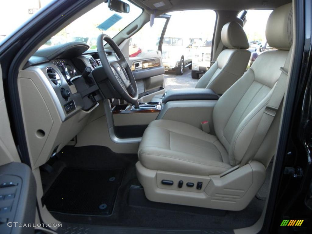 Tan Interior 2010 Ford F150 Lariat SuperCrew 4x4 Photo #38665046