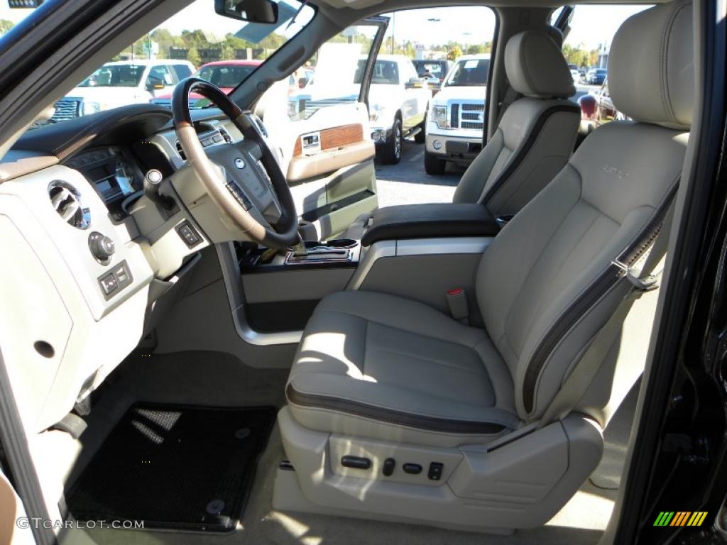 Medium Stone Leather/Sienna Brown Interior 2010 Ford F150 Platinum SuperCrew 4x4 Photo #38665486