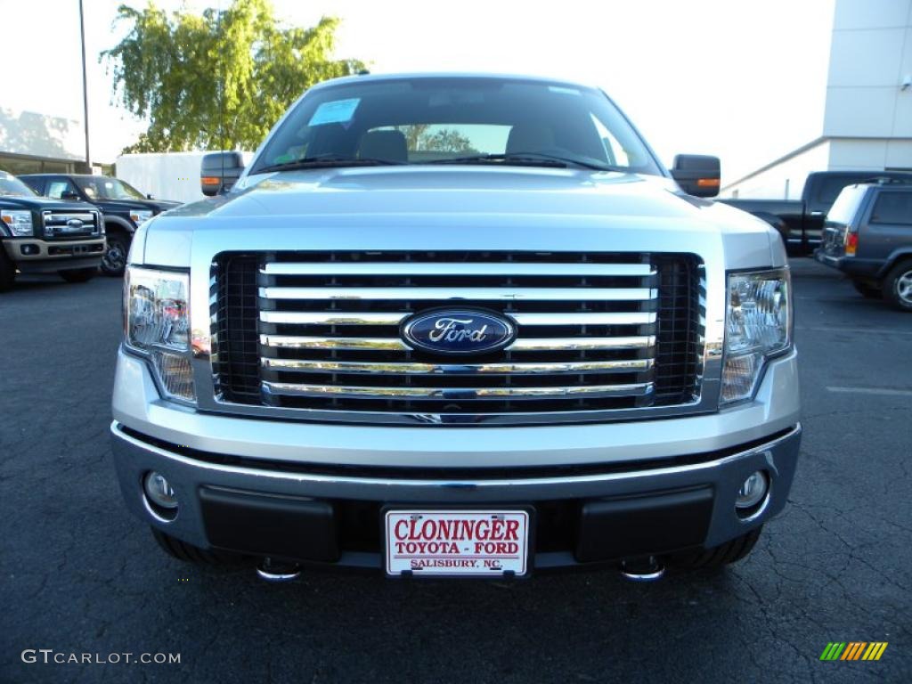 2010 F150 XLT SuperCab 4x4 - Ingot Silver Metallic / Medium Stone photo #7