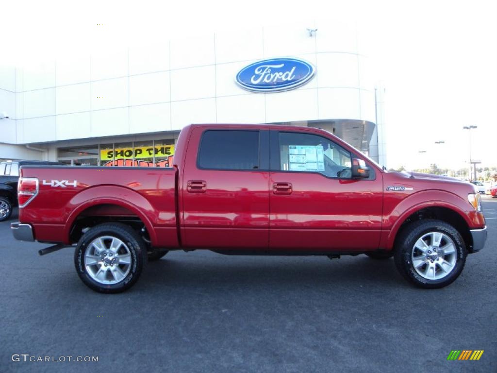 Red Candy Metallic 2010 Ford F150 Lariat SuperCrew 4x4 Exterior Photo #38666390
