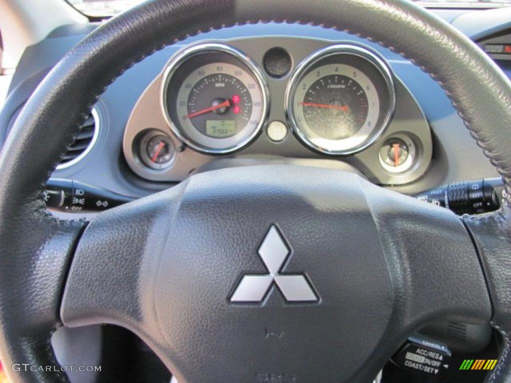 2007 Mitsubishi Eclipse SE Coupe Dark Charcoal Steering Wheel Photo #38666550