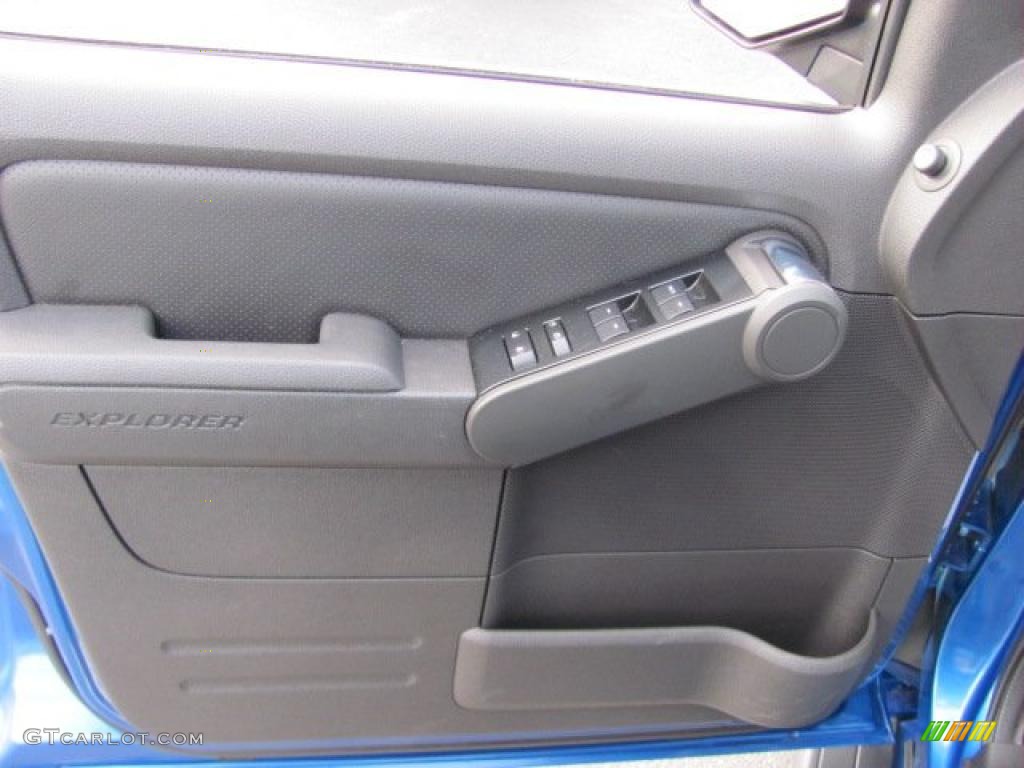 2010 Ford Explorer Sport Trac Adrenalin AWD Adrenalin Charcoal Black Door Panel Photo #38668126