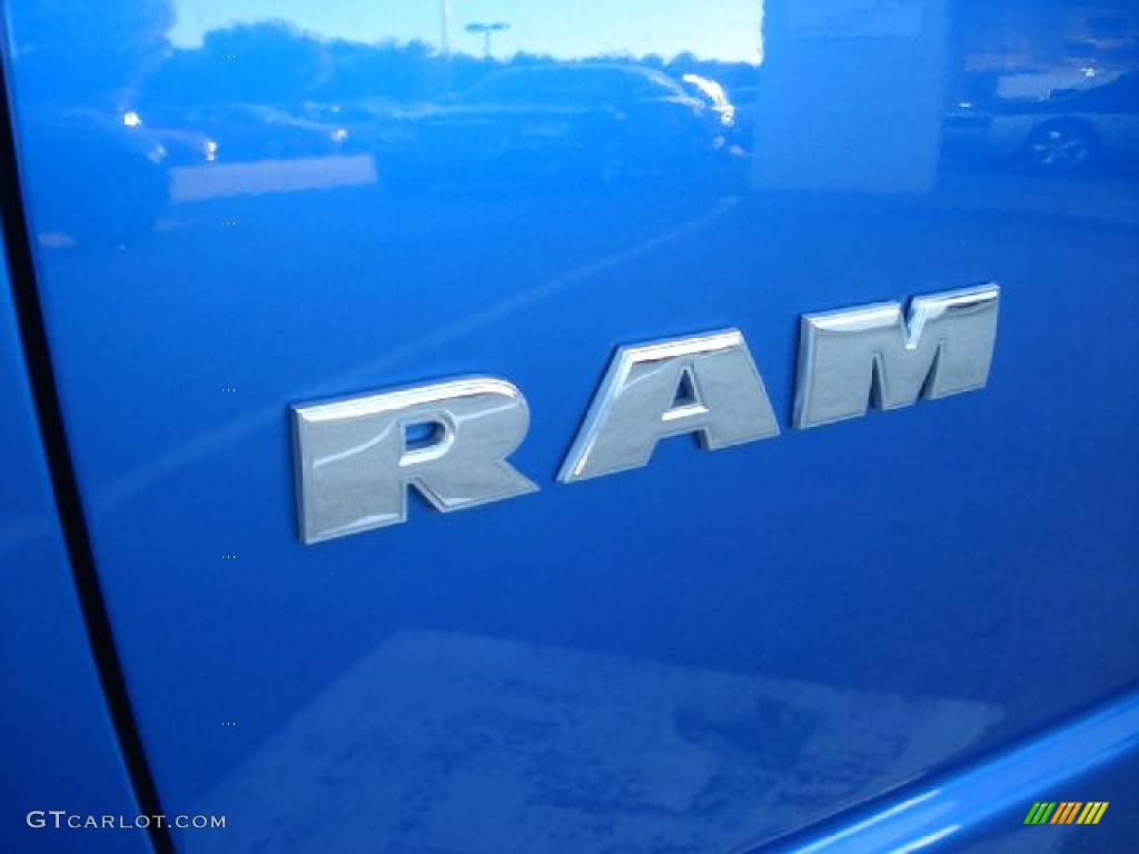 2008 Ram 1500 SLT Quad Cab - Electric Blue Pearl / Medium Slate Gray photo #24