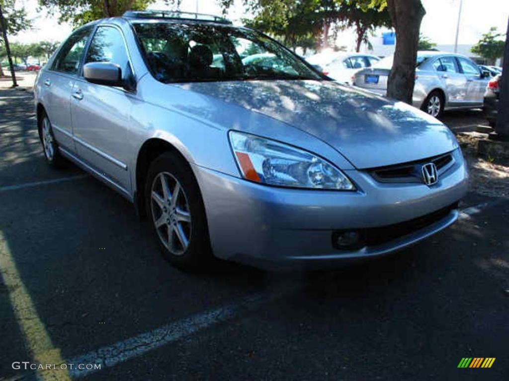 2003 Accord EX V6 Sedan - Satin Silver Metallic / Black photo #1