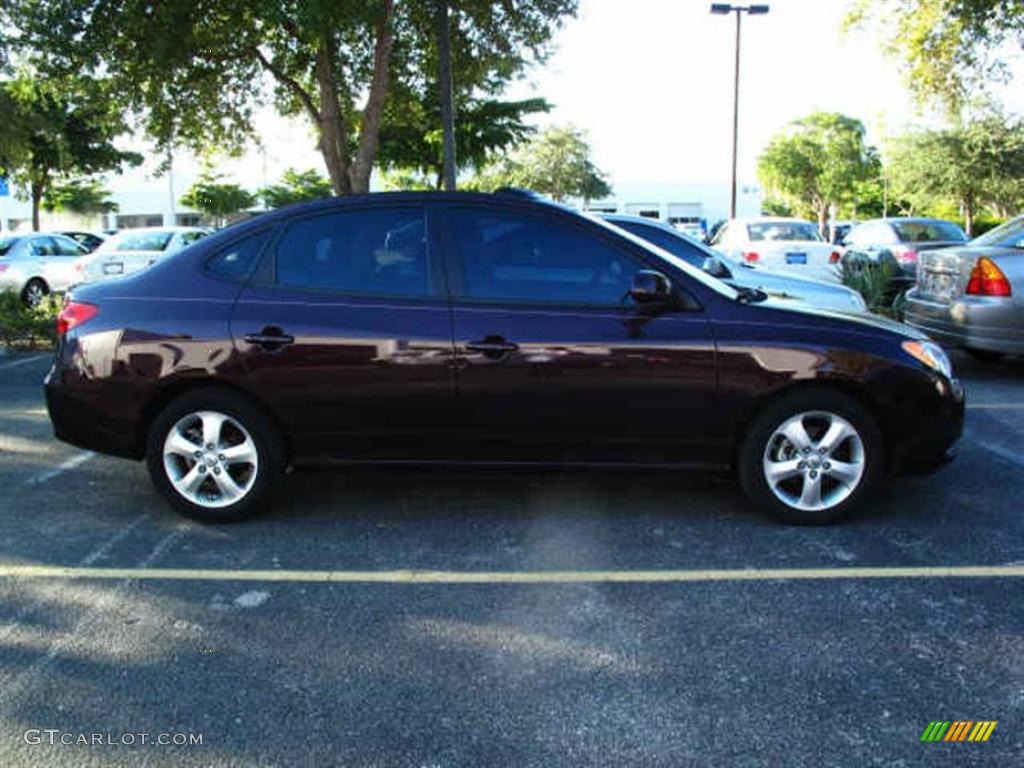 2009 Elantra SE Sedan - Purple Rain / Black photo #2