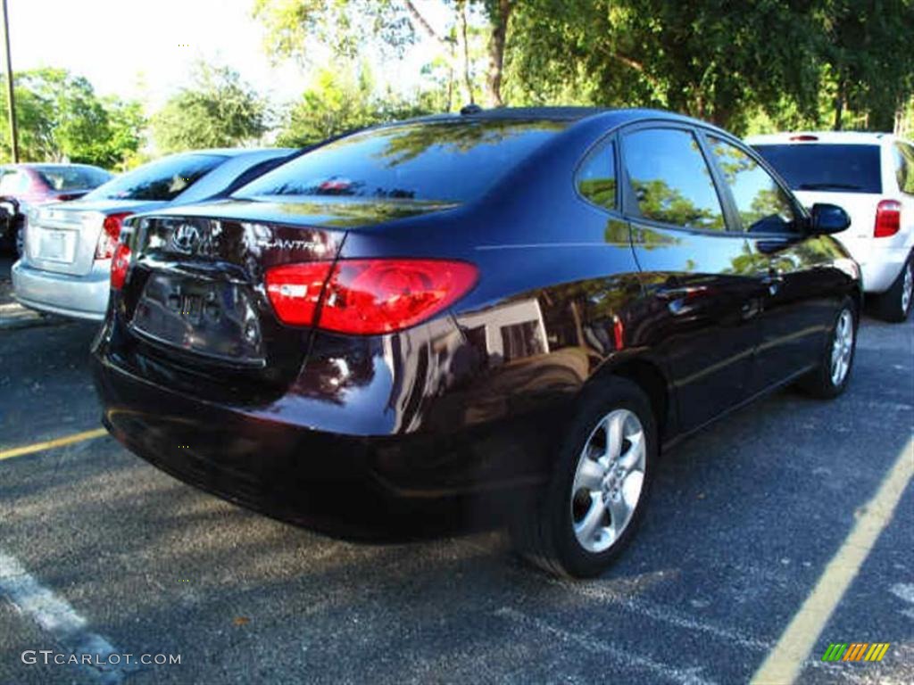 2009 Elantra SE Sedan - Purple Rain / Black photo #3