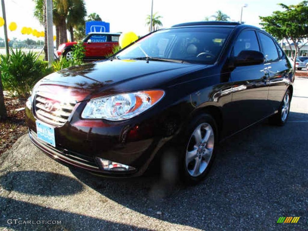 2009 Elantra SE Sedan - Purple Rain / Black photo #6