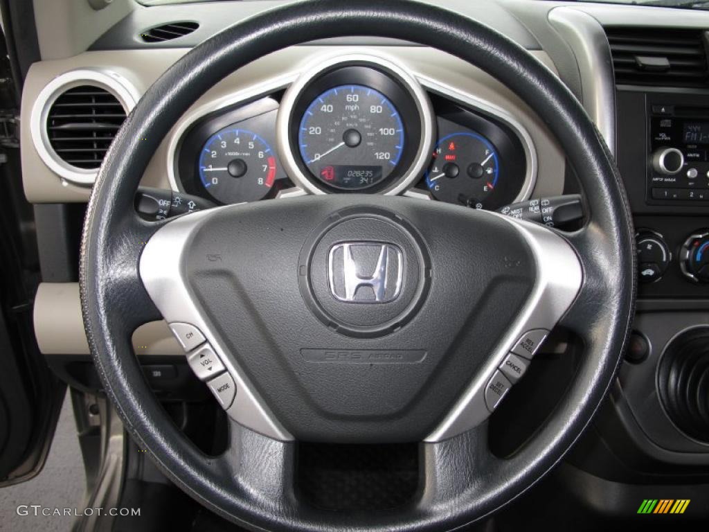 2008 Honda Element EX AWD Gray/Black Steering Wheel Photo #38671560