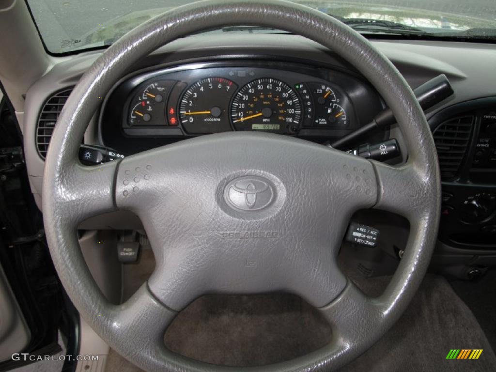 2002 Toyota Tundra SR5 Access Cab Gray Steering Wheel Photo #38672719