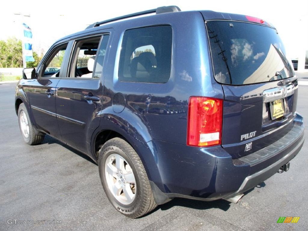 2009 Pilot EX-L 4WD - Bali Blue Pearl / Gray photo #2