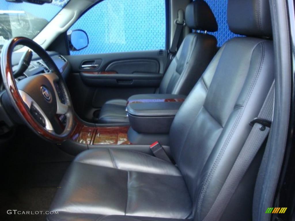 Ebony Interior 2008 Cadillac Escalade AWD Photo #38678318