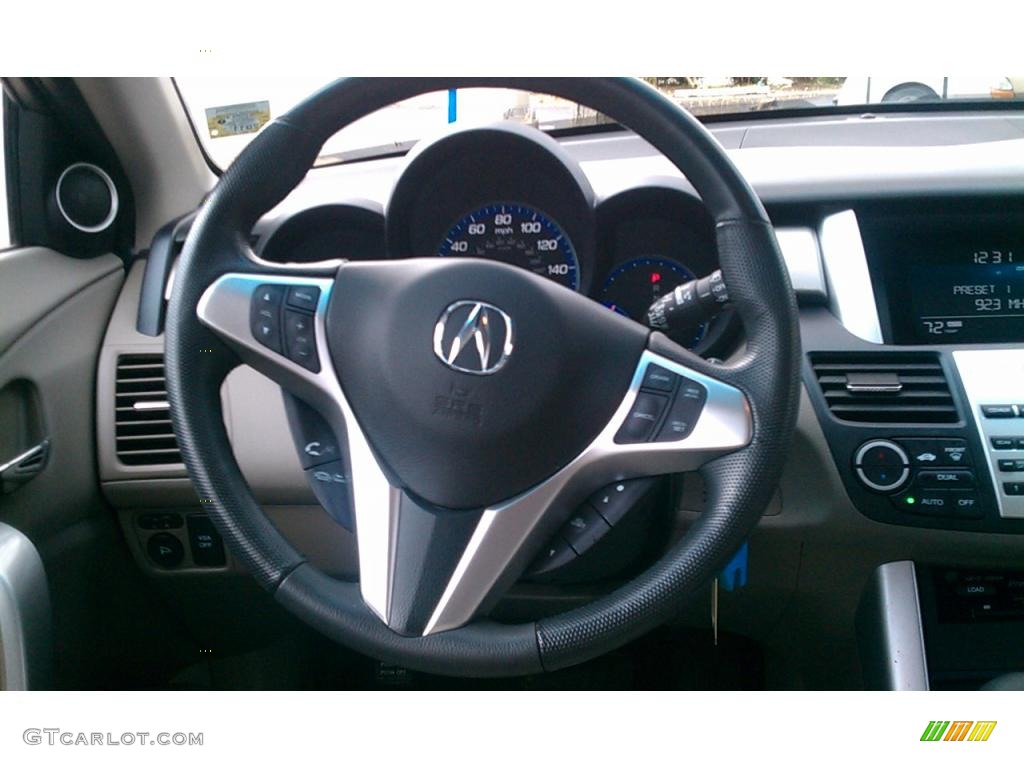2009 Acura RDX SH-AWD Taupe Steering Wheel Photo #38679434