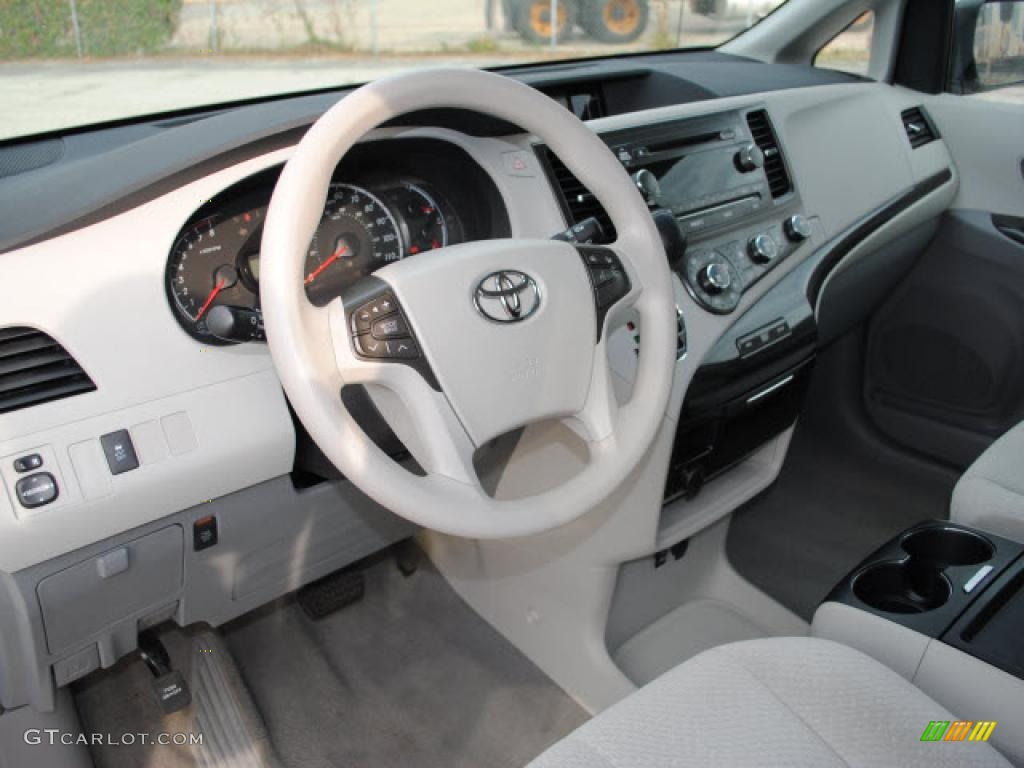 2011 Toyota Sienna LE Light Gray Dashboard Photo #38679554