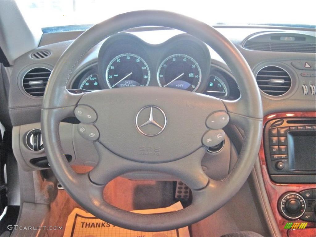 2004 Mercedes-Benz SL 500 Roadster Ash Steering Wheel Photo #38680026