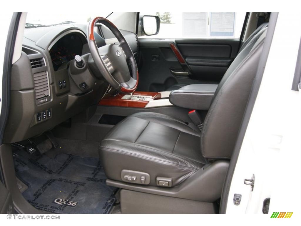Graphite Black Interior 2007 Infiniti QX 56 4WD Photo #38680870