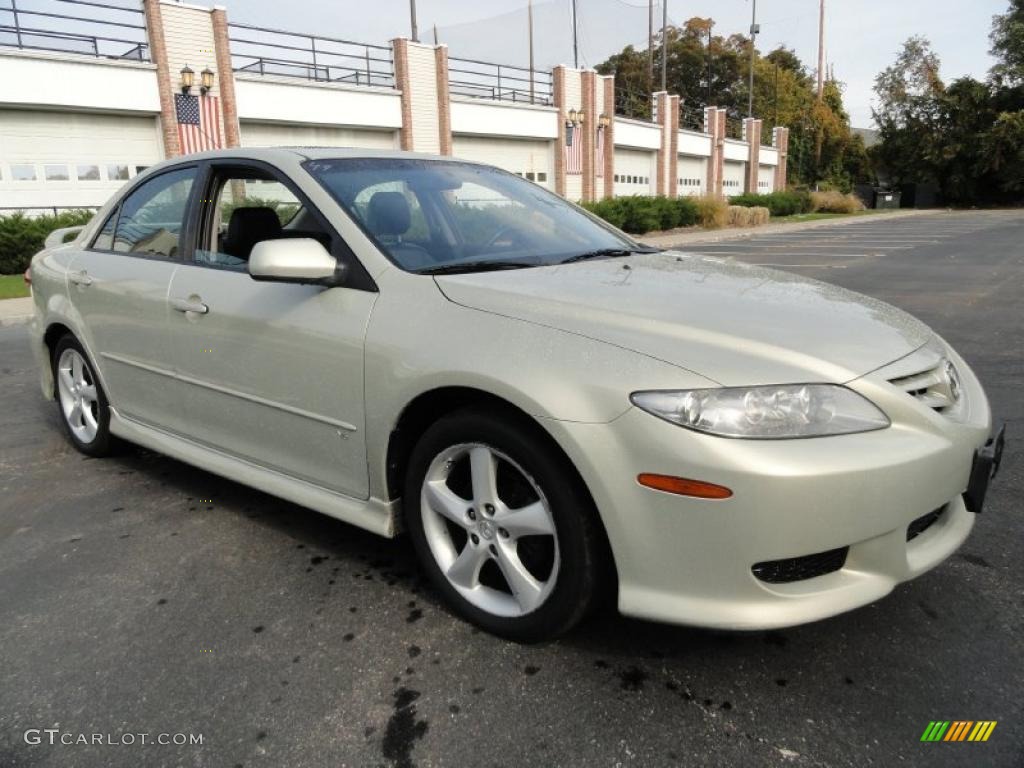 2004 MAZDA6 s Sedan - Pebble Ash Metallic / Black photo #8