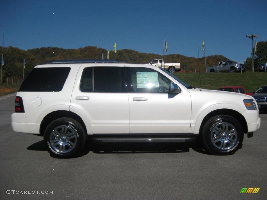 White Platinum Tri-Coat 2010 Ford Explorer Limited 4x4 Exterior Photo #38683790