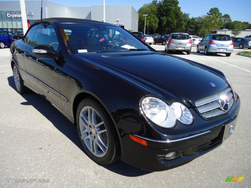 Obsidian Black Metallic 2008 Mercedes-Benz CLK 350 Cabriolet Exterior Photo #38684138