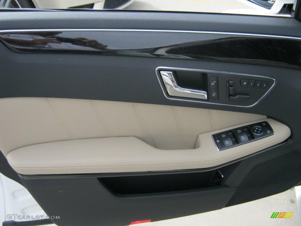 2011 E 350 Sedan - Arctic White / Almond/Black photo #3