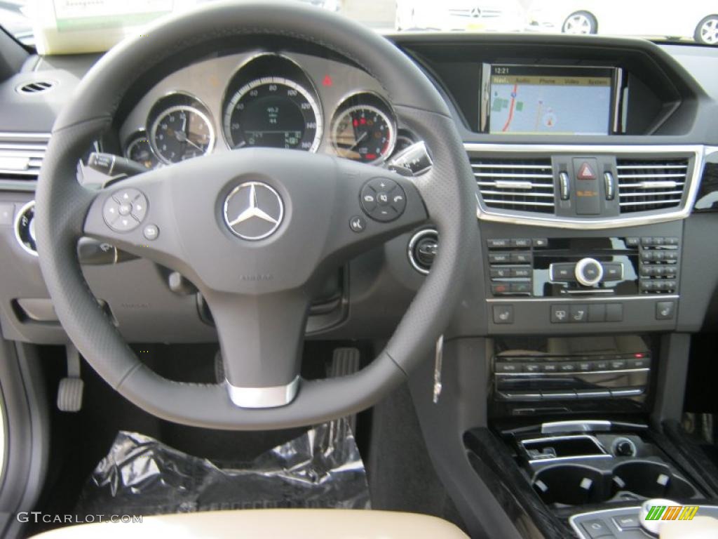 2011 E 350 Sedan - Arctic White / Almond/Black photo #5
