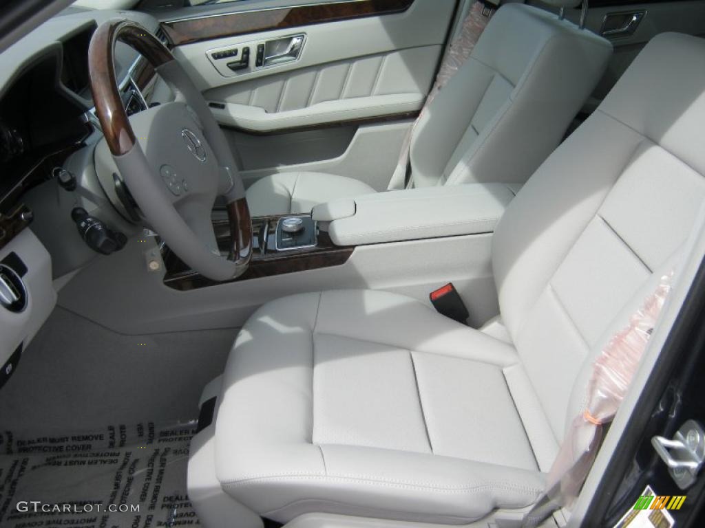 Ash/Black Interior 2011 Mercedes-Benz E 350 Sedan Photo #38691650