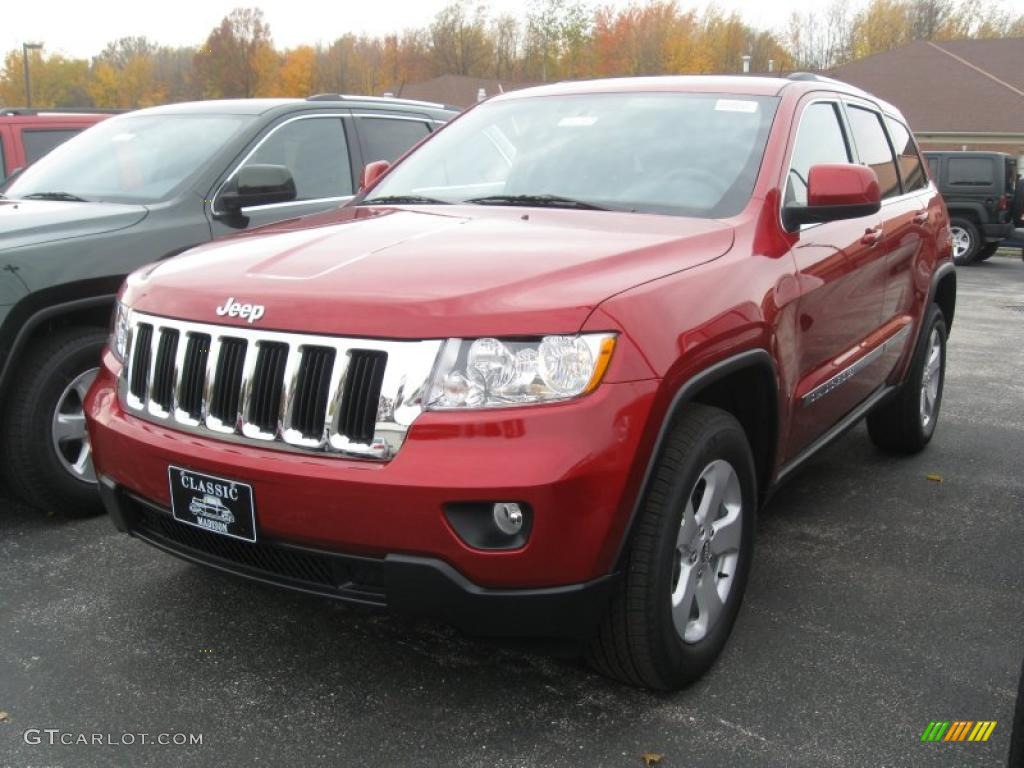 2011 Grand Cherokee Laredo X Package 4x4 - Inferno Red Crystal Pearl / Black photo #1