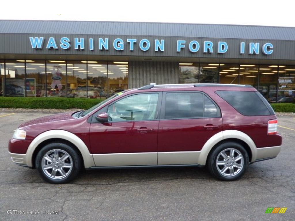 2008 Taurus X Eddie Bauer AWD - Merlot Metallic / Camel photo #1