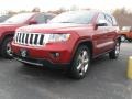 2011 Inferno Red Crystal Pearl Jeep Grand Cherokee Overland 4x4  photo #1