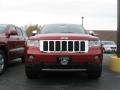 2011 Inferno Red Crystal Pearl Jeep Grand Cherokee Overland 4x4  photo #2