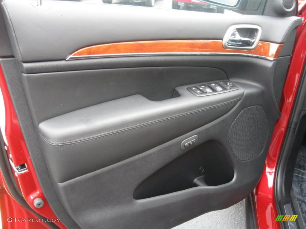 2011 Jeep Grand Cherokee Overland 4x4 Black Door Panel Photo #38692742