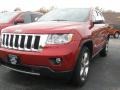 2011 Inferno Red Crystal Pearl Jeep Grand Cherokee Overland 4x4  photo #27