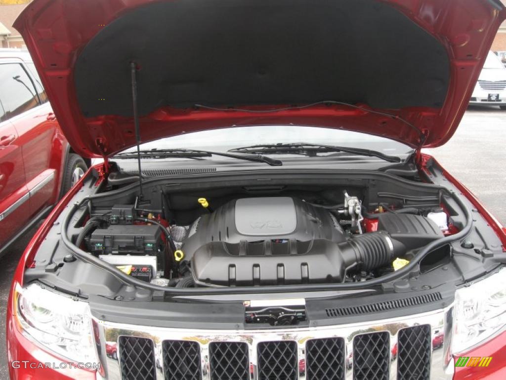 2011 Jeep Grand Cherokee Overland 4x4 5.7 Liter HEMI MDS OHV 16-Valve VVT V8 Engine Photo #38693094