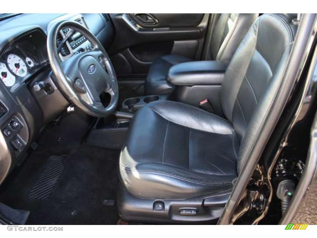 Ebony Black Interior 2004 Ford Escape Limited 4WD Photo #38694198