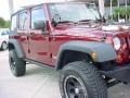 2008 Red Rock Crystal Pearl Jeep Wrangler Unlimited Rubicon 4x4  photo #2