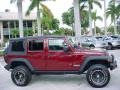 2008 Red Rock Crystal Pearl Jeep Wrangler Unlimited Rubicon 4x4  photo #5