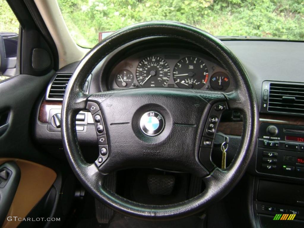 2003 BMW 3 Series 325xi Sedan Natural Brown Steering Wheel Photo #38697923