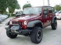 2008 Red Rock Crystal Pearl Jeep Wrangler Unlimited Rubicon 4x4  photo #14