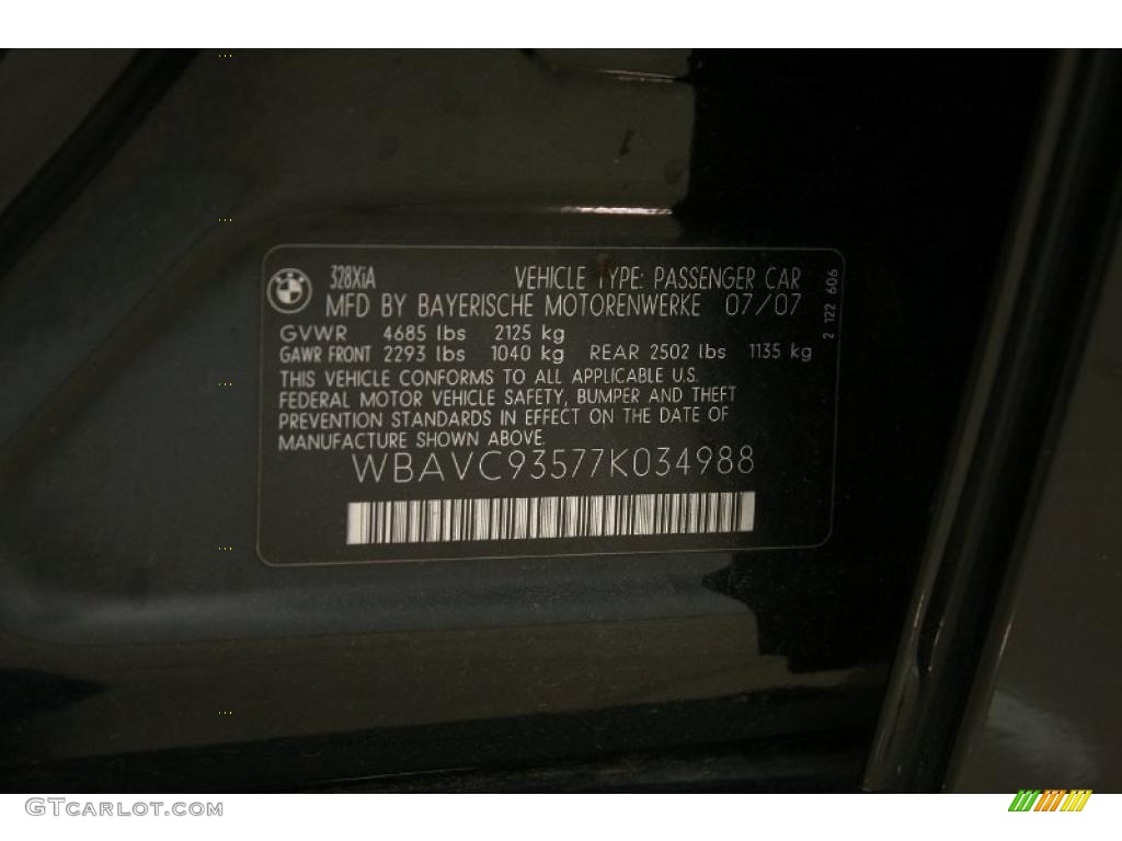 2007 3 Series 328xi Sedan - Black Sapphire Metallic / Terra/Black Dakota Leather photo #30